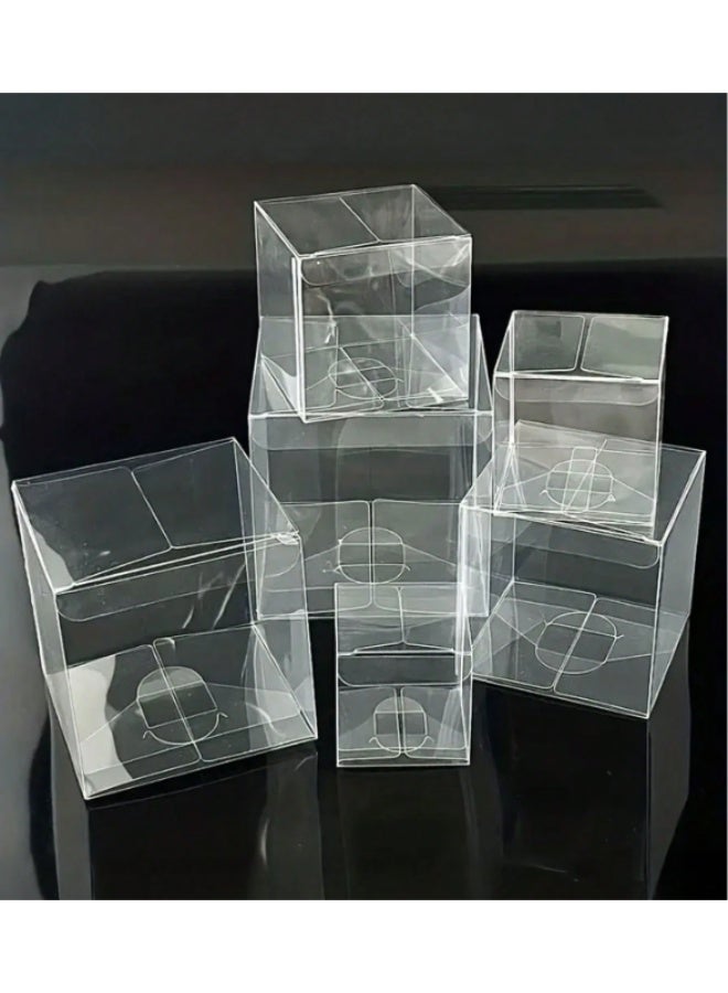 ANUM BY MUNA 10 Pieces Printed Transparent PVC Gift Boxes – Single-Color Printed Plastic Boxes, Ideal for Displaying Jewelry, Chocolates, Toys, and Practical Gifts. Dust-Protected Display Box, Perfect for Jewelry, Weddings, - Image 5