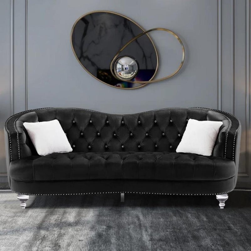 home house 4-seater sofa 250 x 85 x 93 cm - black - Image 1