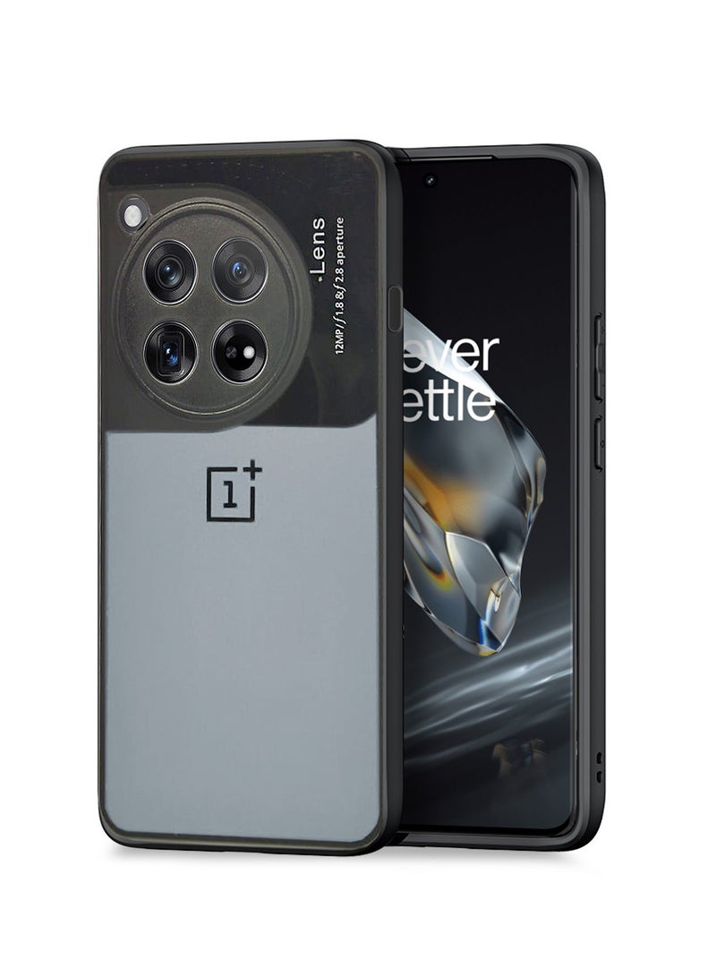 Wtech Liquid Silicone With Raised Cemera Lips Case Cover For OnePlus 12 5G 2023 Black/Grey - Image 1
