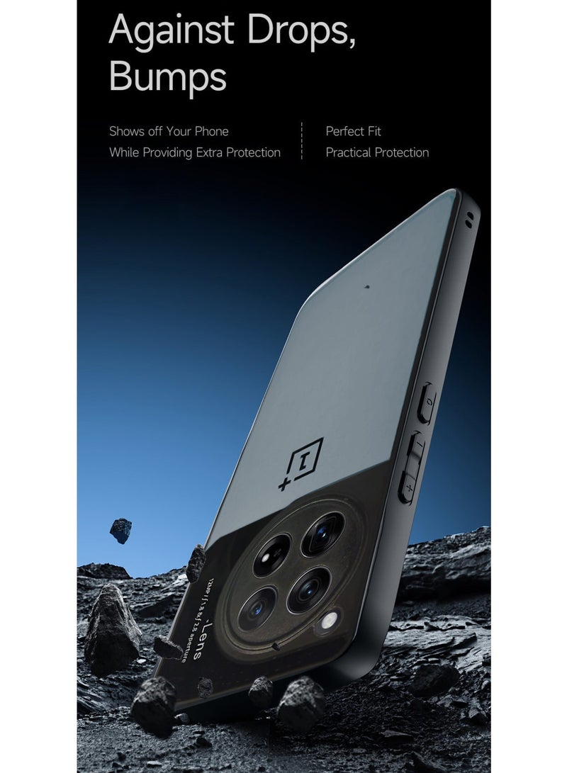 Wtech Liquid Silicone With Raised Cemera Lips Case Cover For OnePlus 12 5G 2023 Black/Grey - Image 4