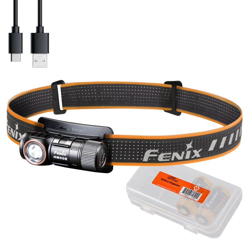 Fenix Power Bundle HM50R v2.0 Headlamp Bundle with 2X ARB-L16, 700 Lumen USB-C Rechargeable, Lightweight with Red Light and Lumentac Organizer - Image 1