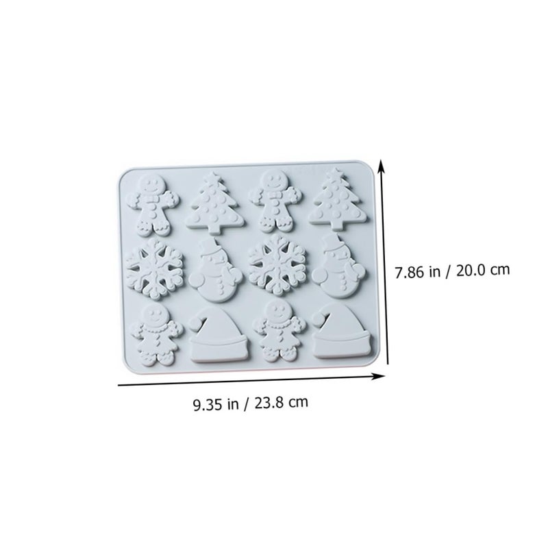 Blue Silicone Christmas Candy Baking Mold For DIY Biscuit Cake Decorating Holiday Baking - Image 3