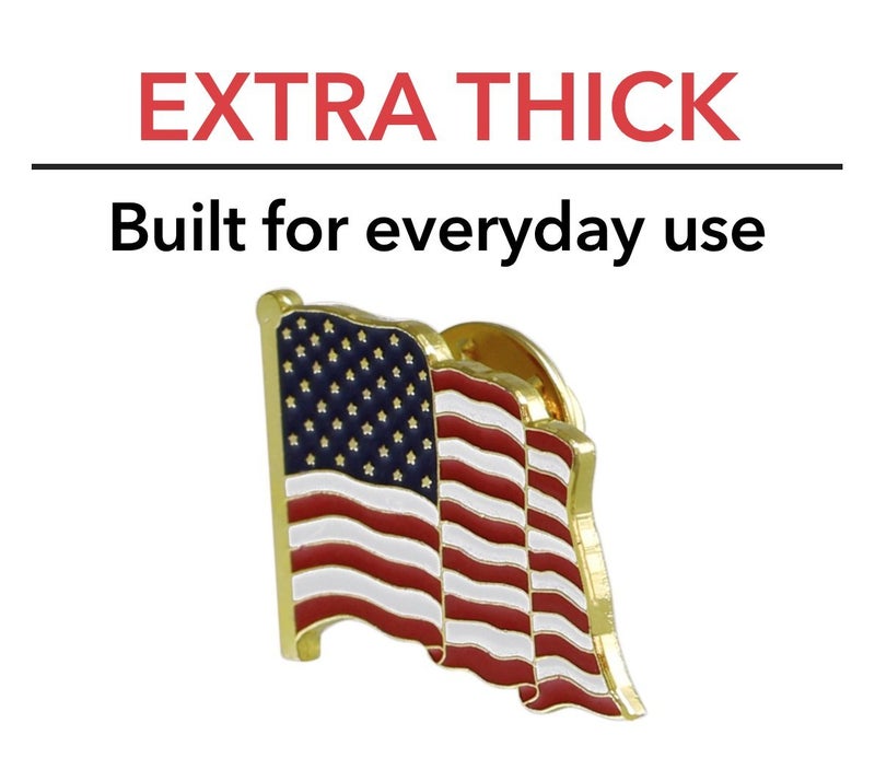 Forge American Flag Lapel Pin Proudly Made in USA (1 Piece) - Image 2