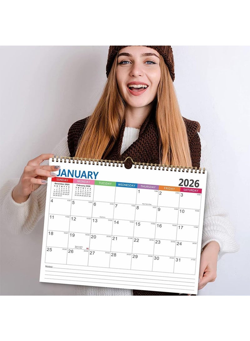 الضفدع الحقيقي تقويم حائط، 2026 تقويم عائلي A3، 14.8 × 11.5 بوصة مع 18 شهرًا 2026 تقويم شهر للعرض، تقويم عائلي 2026 2027 تقويم من يوليو. 2026-ديسمبر. 2027 للمطبخ المنزلي - Image 5