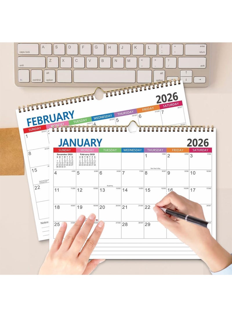 الضفدع الحقيقي تقويم حائط، 2026 تقويم عائلي A3، 14.8 × 11.5 بوصة مع 18 شهرًا 2026 تقويم شهر للعرض، تقويم عائلي 2026 2027 تقويم من يوليو. 2026-ديسمبر. 2027 للمطبخ المنزلي - Image 4