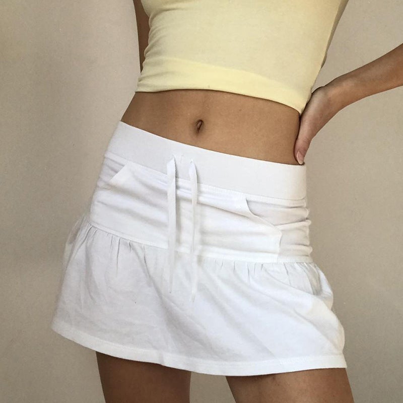 تنورة تنس مطوية على شكل حرف A مع حزام ربط للنساء - Image 4