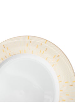 Dania Set of 45 pieces Porcelain Dining White Color With Golden Font Enough For 6 People White  - Image 3