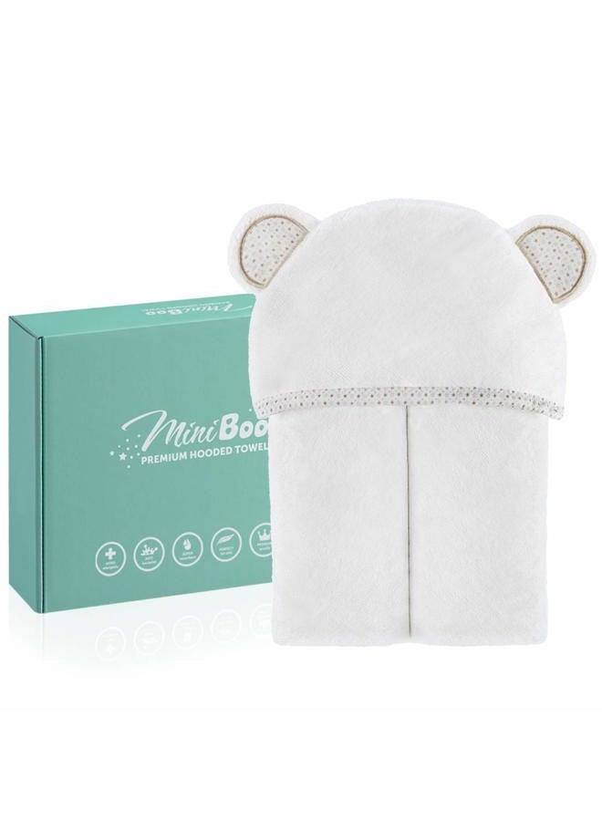 Miniboo Organic Bamboo Hooded Baby Towel - Ultra Soft and Super Absorbent Baby Bath Towels for Newborns, Infants and Toddlers - Suitable as Baby Gifts - Image 2