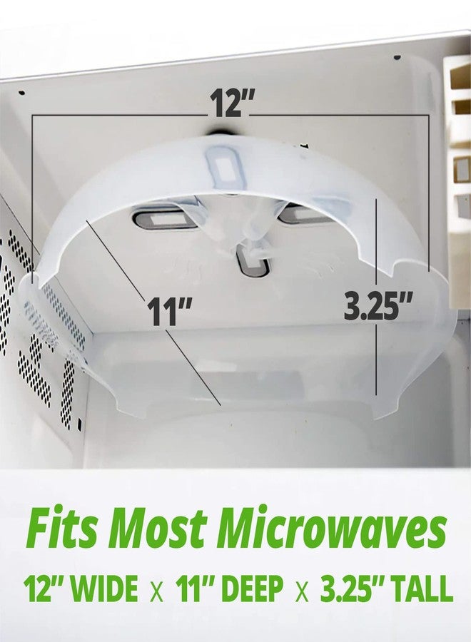 HOVER COVER Magnetic Microwave Splatter Cover, Clear Microwave Cover for Food - Vented & Magnetic, 12-inch, Food Grade Plate Cover, BPA Free - Onyx - Image 2
