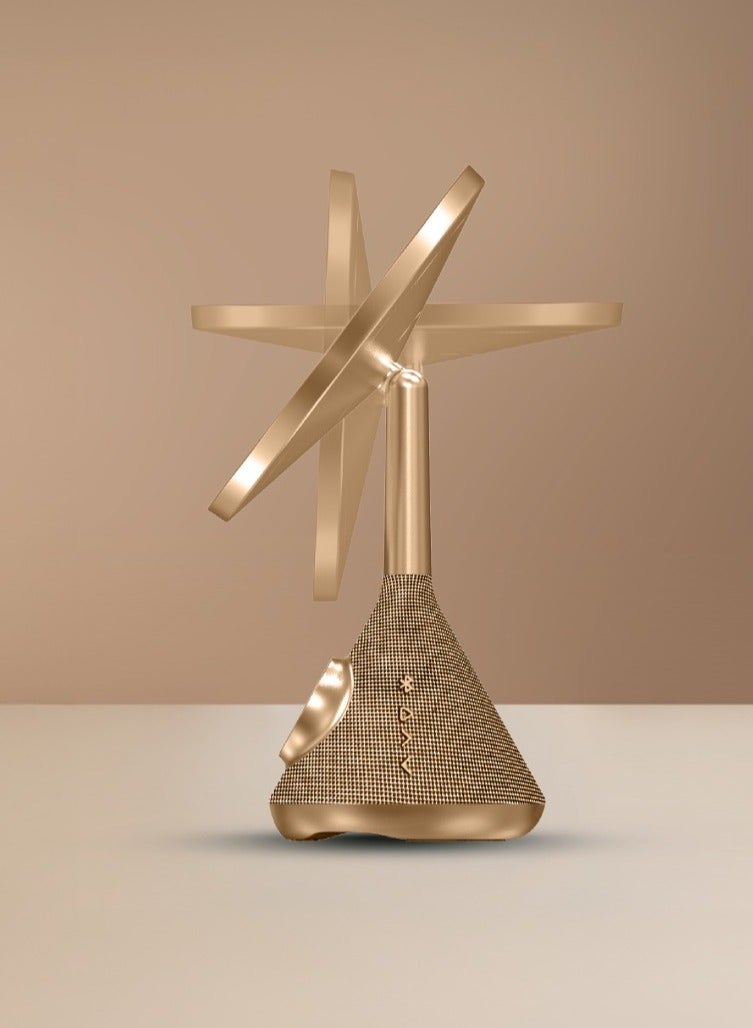 بورودو مكبر صوت مرآة مكياج LED مع شحن لاسلكي / شاحن من النوع C داخلي/خارجي / مسافة بلوتوث 30 مترًا / 3 درجات حرارة لونية / شاحن Magsafe / ضوء LED قابل للتعديل - ذهبي - Image 3