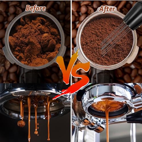 Yeelan 22 PCS Espresso Accessories 51mm Coffee Espresso Tamper Set with Espresso Tamper WDT Tool Coffee Stirrer Frothing Pitcher Latte Art Pen Tamper Mat Coffee Stencils for Espresso Machine - Image 3