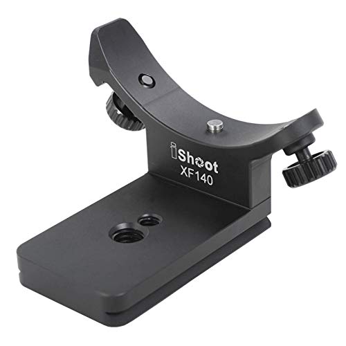 iShoot Metal Lens Collar Replacement Base Foot Stand Adapter for Fuji XF 100-400mm F4.5-5.6 R LM OIS WR Telephoto Lens Tripod Mount Ring-Bottom is Camera Quick Release Plate Feature - Image 1
