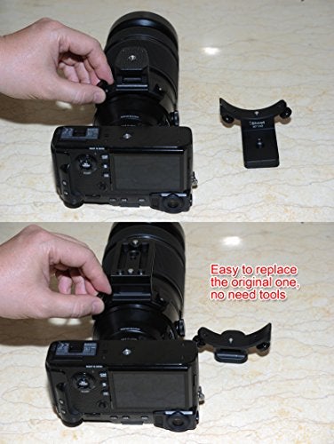 iShoot Metal Lens Collar Replacement Base Foot Stand Adapter for Fuji XF 100-400mm F4.5-5.6 R LM OIS WR Telephoto Lens Tripod Mount Ring-Bottom is Camera Quick Release Plate Feature - Image 5