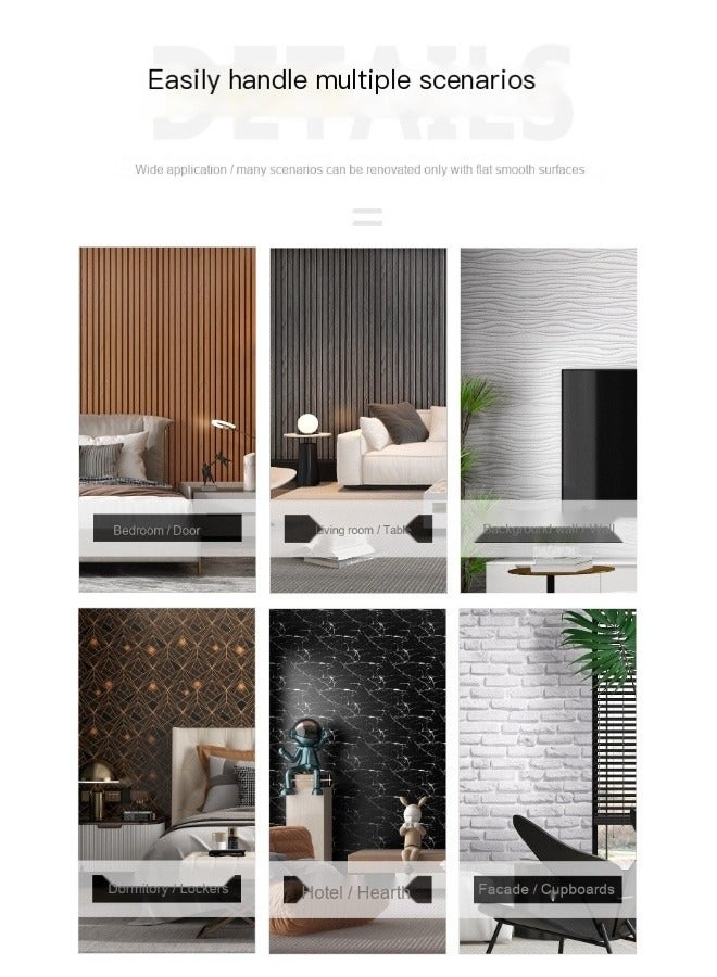 Anna Waterproof Wallpaper Roll - Black & Gold Diamond Pattern, for Bedroom & Living Room, 45 cm x 10 m, Self-Adhesive & Anti fouling and wear-resistant - Image 5