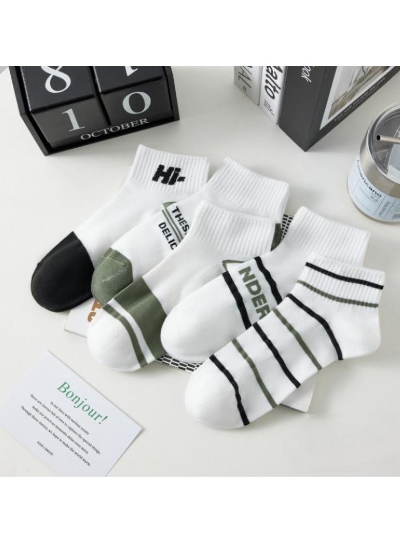Generic - Men Absorb Sweat and Deodorize Socks 5 Pairs High Quality Socks One Size Fits All - Image 1