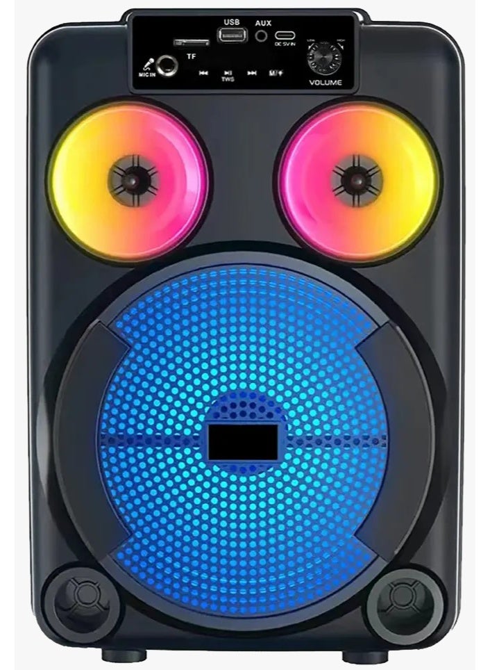 vovo V-8025 8-Inch Bluetooth Speaker Wireless with LED Lights - Image 4
