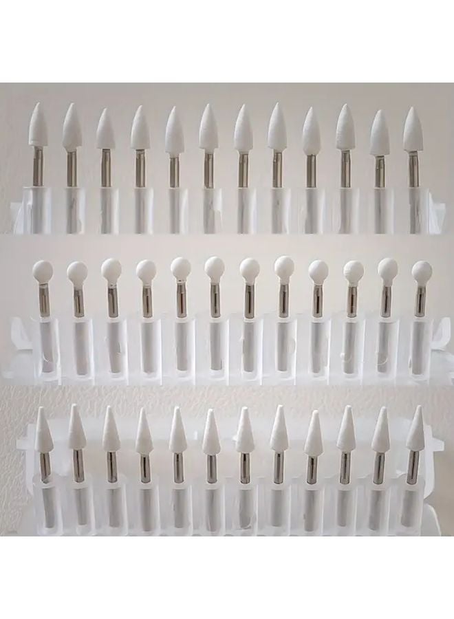 FL2 Model 12pcs White Sandstone Polishing Grinding Heads For Composite Resin And Porcelain - Image 3