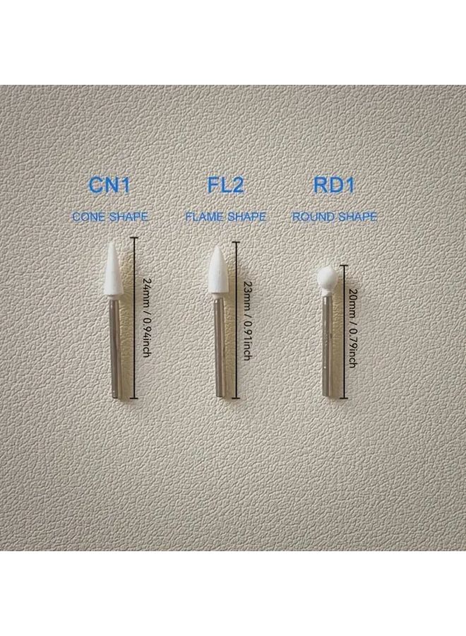 FL2 Model 12pcs White Sandstone Polishing Grinding Heads For Composite Resin And Porcelain - Image 5