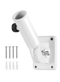 Flag Pole Bracket, Flag Pole Bracket for Outside House Heavy Duty Aluminum Alloy, 180° Adjustable Multi Positions, Rust Free, asy to Adjust Angle and Orientation (White) - pzsku/Z756851D26712EF484B31Z/45/_/1699962991/580b04c8-aa79-4912-9d57-d5d1bc040204