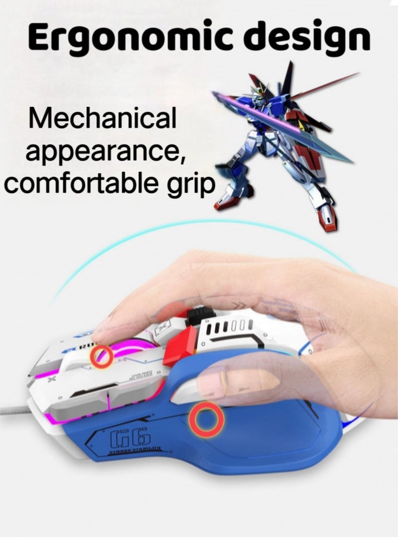 DRAKLAW Gaming Mouse Wired Mouse USB Interface Ergonomic Design  12800DPI  1000Hz Macro Programming RGB Lighting Suitable For PC - Image 5