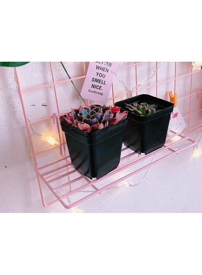 PIKIFY Wall Decoration Grid Clip Holder Photo Frames (85x55 cm- 1x Frame + 1x Basket + 1x Tray) [Made in India] (Pink), Others - Image 3