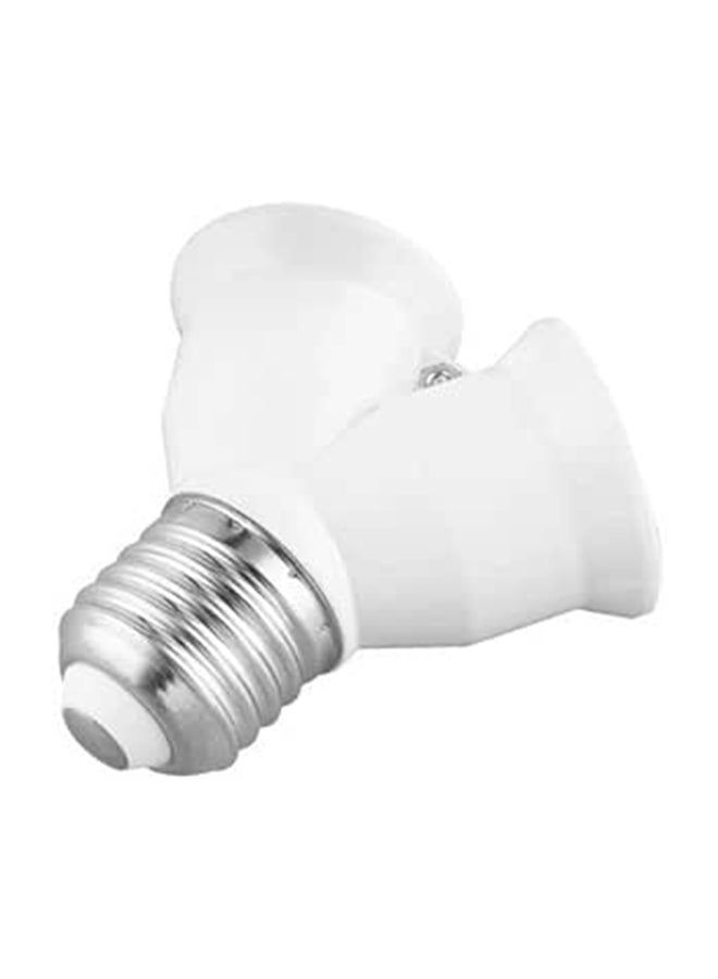 To 2  LED Halogen Y Shape Light Bulb Converter  White 