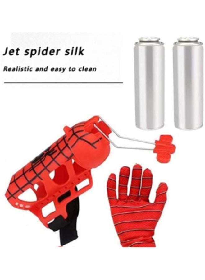 Toys for Boys Girls Spider Web Shooter, Shooting Spiderman Gloves Launcher, Costume Spider Cosplay Toys Set for 3 4 5 6 7 8+ Kids Great Gift, 2 Bottles Of Silk Jars - Image 2
