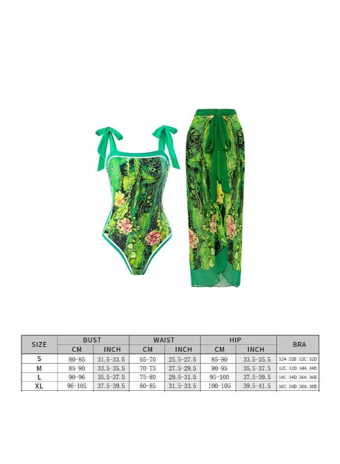 Y&D 2-Piece Women Swimsuit with Skirt Holiday Beach Dress Female Retro Swimwear Vintage Surf Wear Summer - Image 2