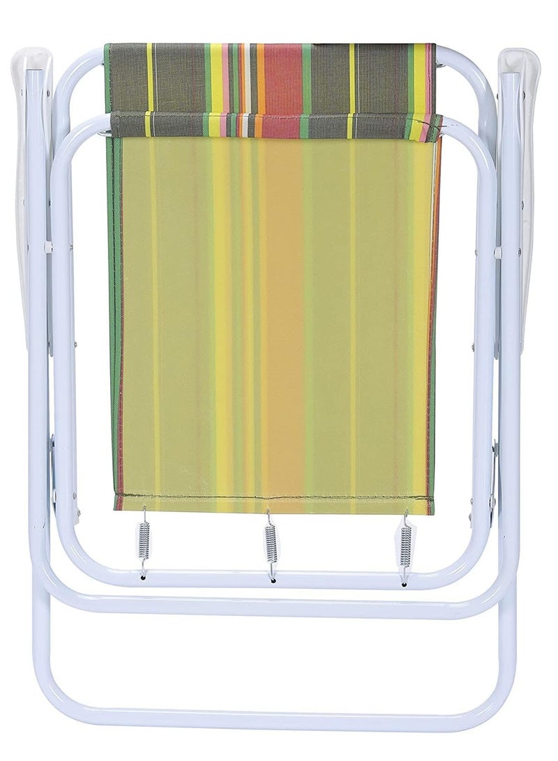 ECVV Folding Camping Chair with Cushion Beach for Garden Balcony or Festivals Outdoor Relax as Fishing Festival (Multicolour) - Image 2