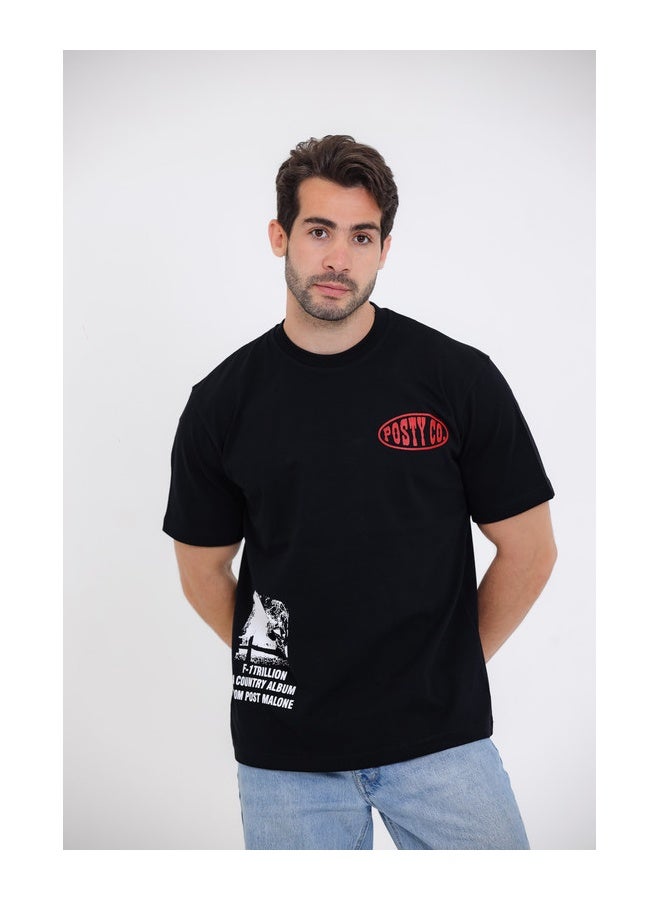 WHITE RABBIT "Posty Co. F-Trillion"Comfy Round Neck T-shirt - Image 1