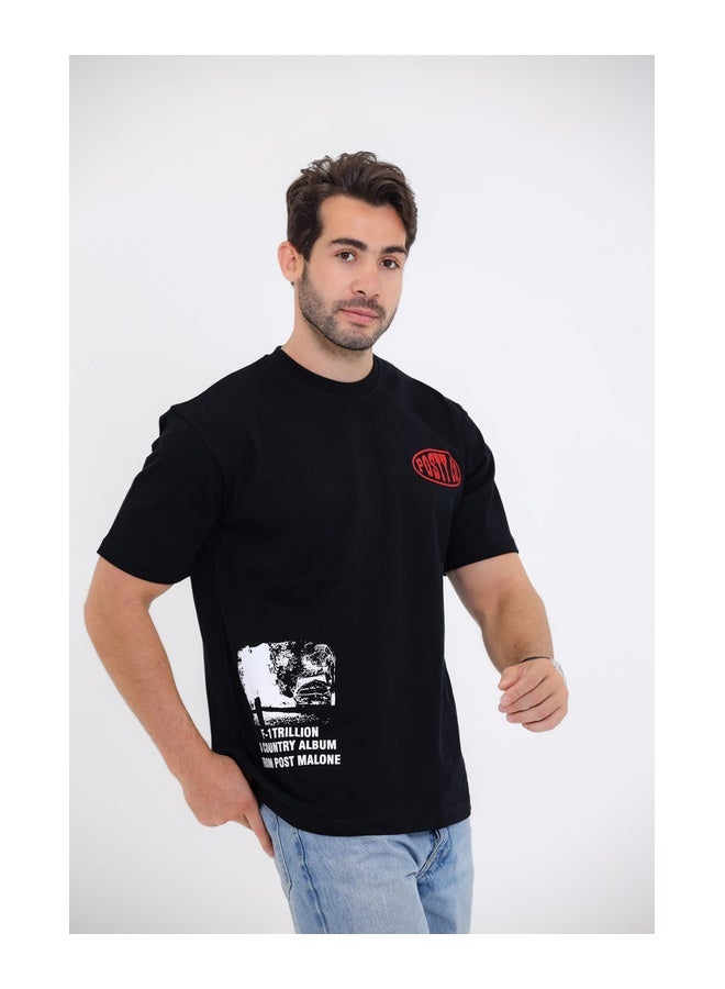WHITE RABBIT "Posty Co. F-Trillion"Comfy Round Neck T-shirt - Image 3