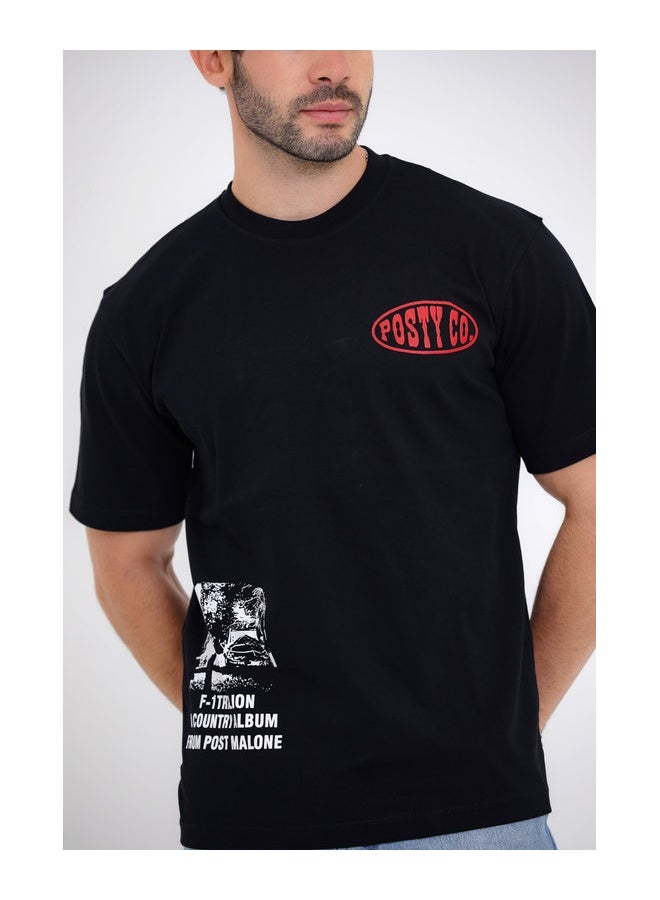WHITE RABBIT "Posty Co. F-Trillion"Comfy Round Neck T-shirt - Image 4