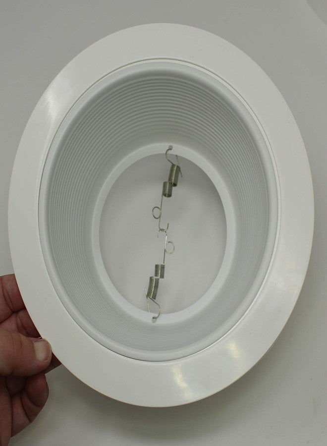 JSP Manufacturing 10 Pack-White Light Trim Ring Recessed Can 6" Inch Over Size Oversized Lighting Fixture - Image 5