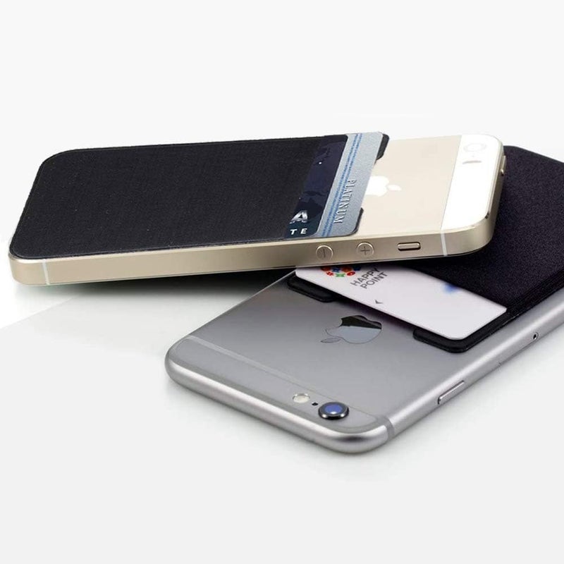 Angju Card Holder for Phone, Stick On Credit Card Holder and Phone Wallet - Black - Image 2