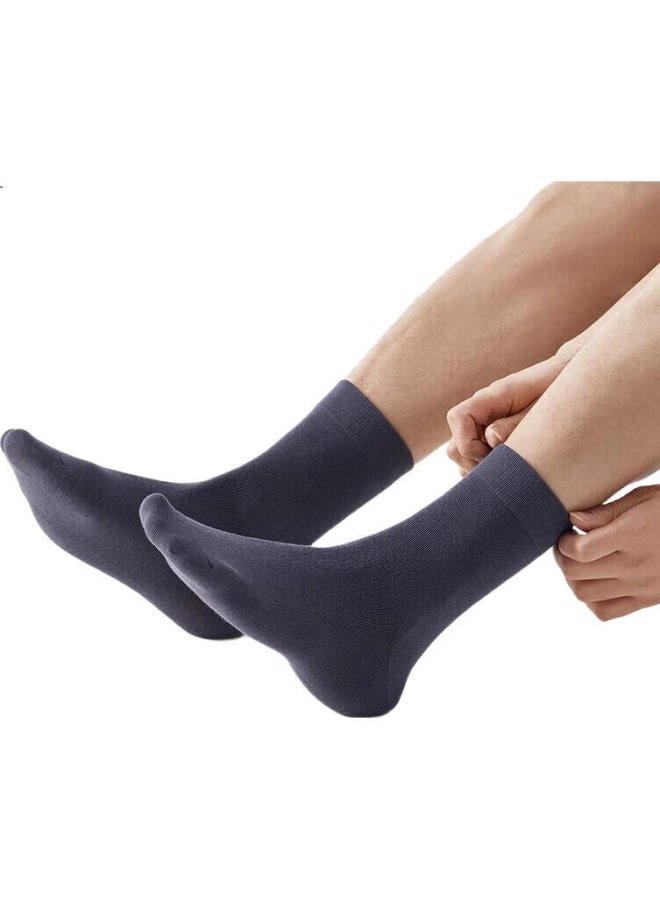 HLA Hailan Home Men'S Mid-Calf Blue Modal 7A Antibacterial Sports Leisure Medium Long Socks 6 Pairs Pack - Image 1