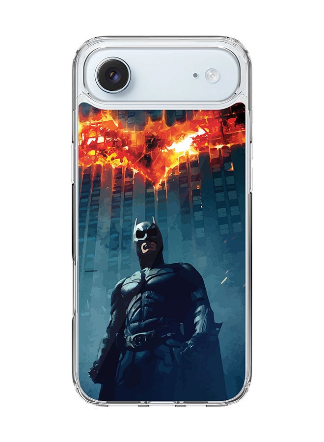 Stylizedd Classic Clear MagSafe Case for iPhone 17 Air , Hybrid Soft Case Flexible Edges Anti Drop TPU PC Gel Thin Transparent Cover [ Designed for iPhone 17 Air ] - Burning Batman