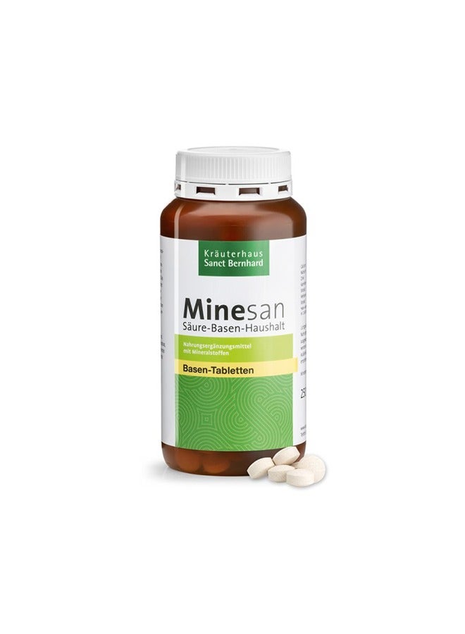 Sanct Bernhard Minesan Alkaline Mineral Herb ,Helps maintain the body’s natural pH balance and supports overall wellness and vitality ,250 Tablets Made in Germany - Image 1