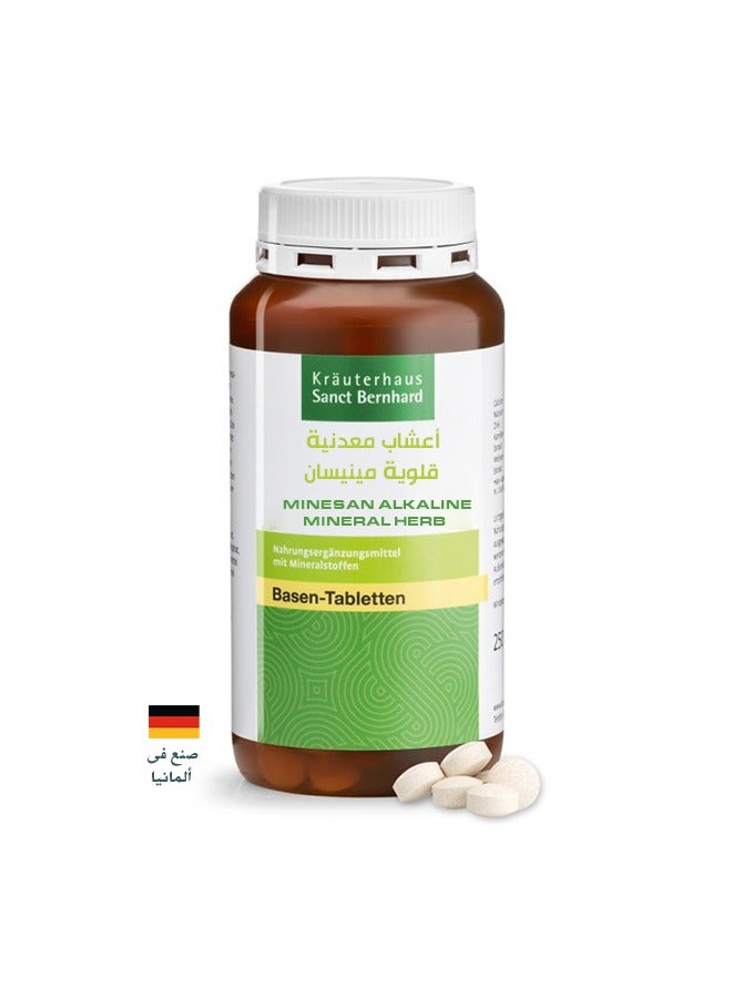 Sanct Bernhard Minesan Alkaline Mineral Herb ,Helps maintain the body’s natural pH balance and supports overall wellness and vitality ,250 Tablets Made in Germany - Image 2