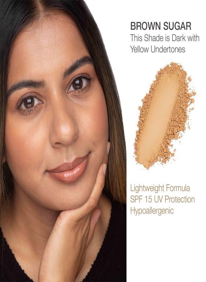bellapierre Compact Mineral Foundation SPF 15 | Vegan & Cruelty Free Natural Makeup | Full Coverage Matte Foundation | Hypoallergenic | Oil & Talc Free - 0.35 Oz - Brown Sugar - Image 3
