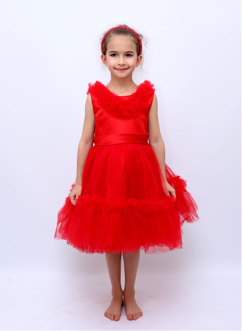 D'Daniela Ruffled Tulle Dress - Image 1