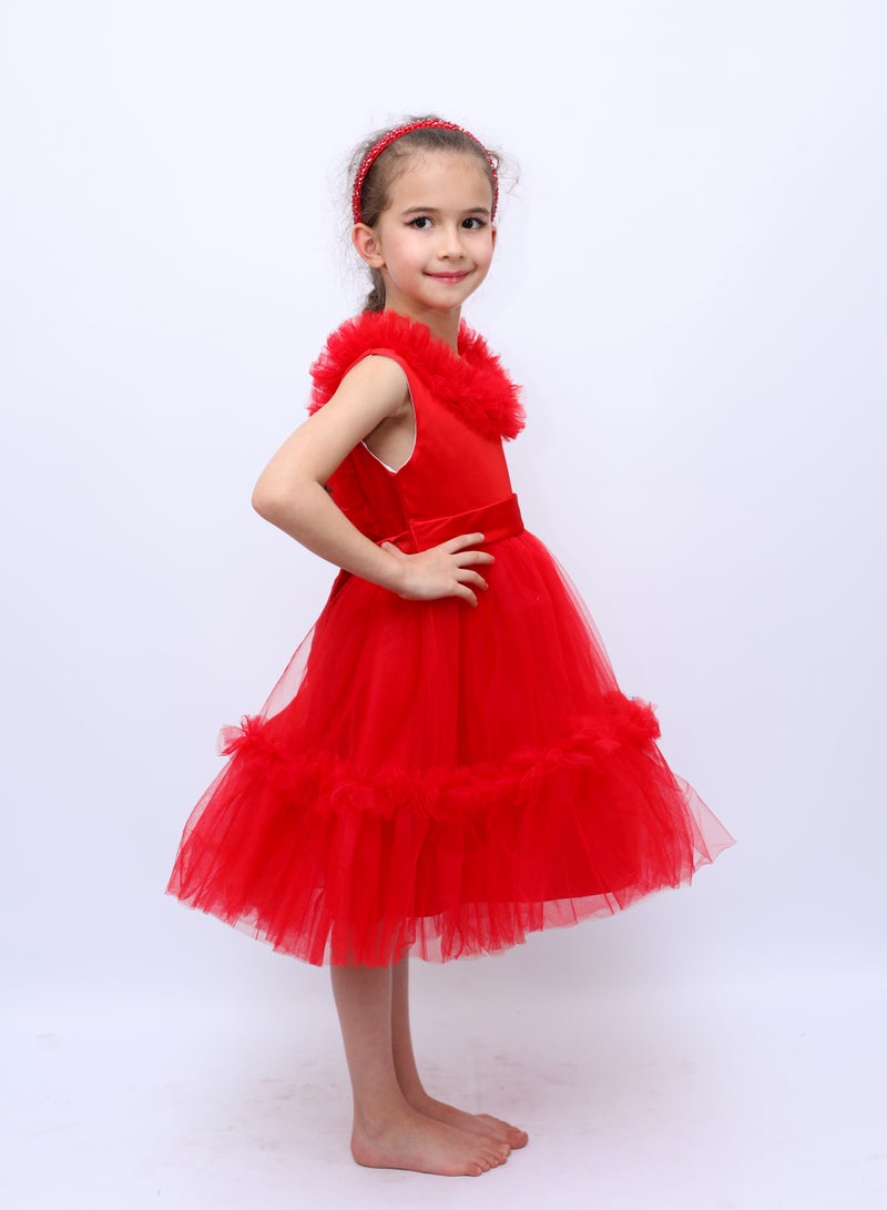D'Daniela Ruffled Tulle Dress - Image 2