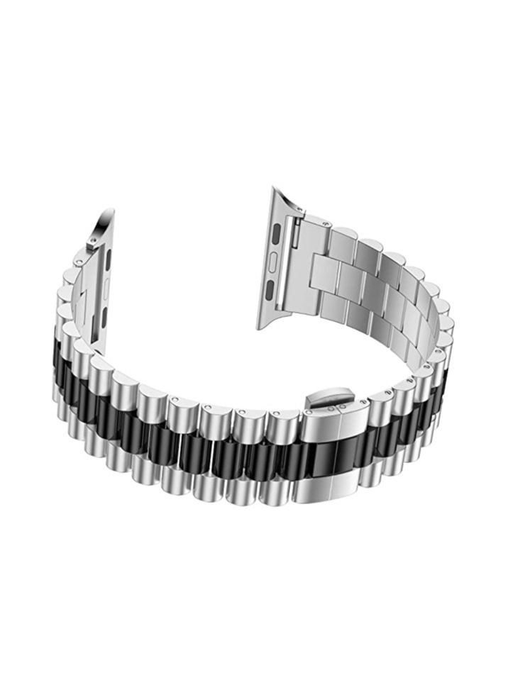 Compatible with Apple Watch Band Series 5 44mm 42mm, Stainless Steel iWatch Band with Butterfly Folding Clasp for iWatch Band Series 5/4/3/2/1 - Image 3