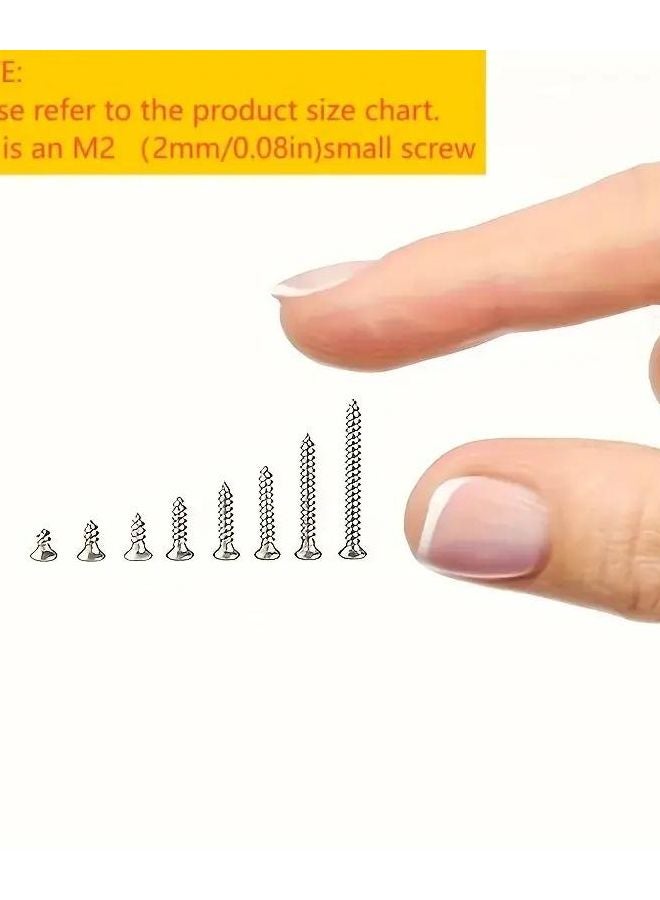 M2 800 Pcs Self Tapping Screw Kit With Lock Nuts Fasteners For Wood And Metal - Image 4