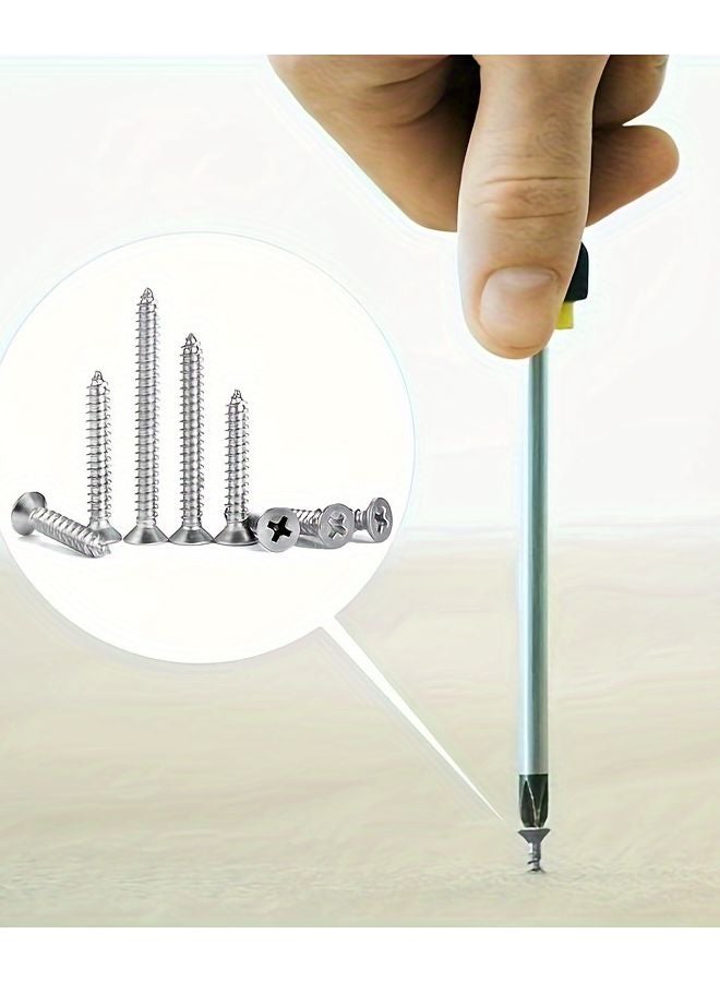 M2 800 Pcs Self Tapping Screw Kit With Lock Nuts Fasteners For Wood And Metal - Image 5