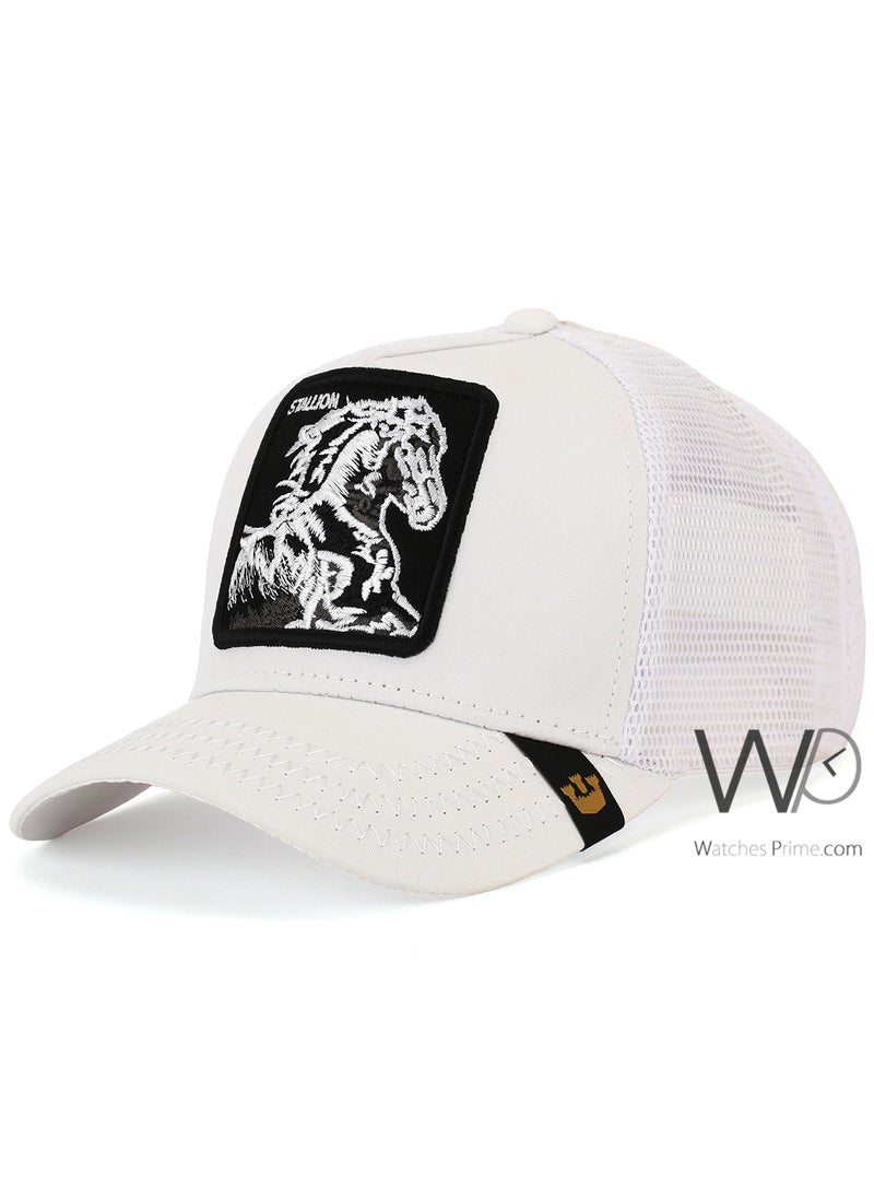 Goorin Bros Goorin Bros Stallion Trucker Mesh Cap White Color Cotton Hat For Men  - Image 1