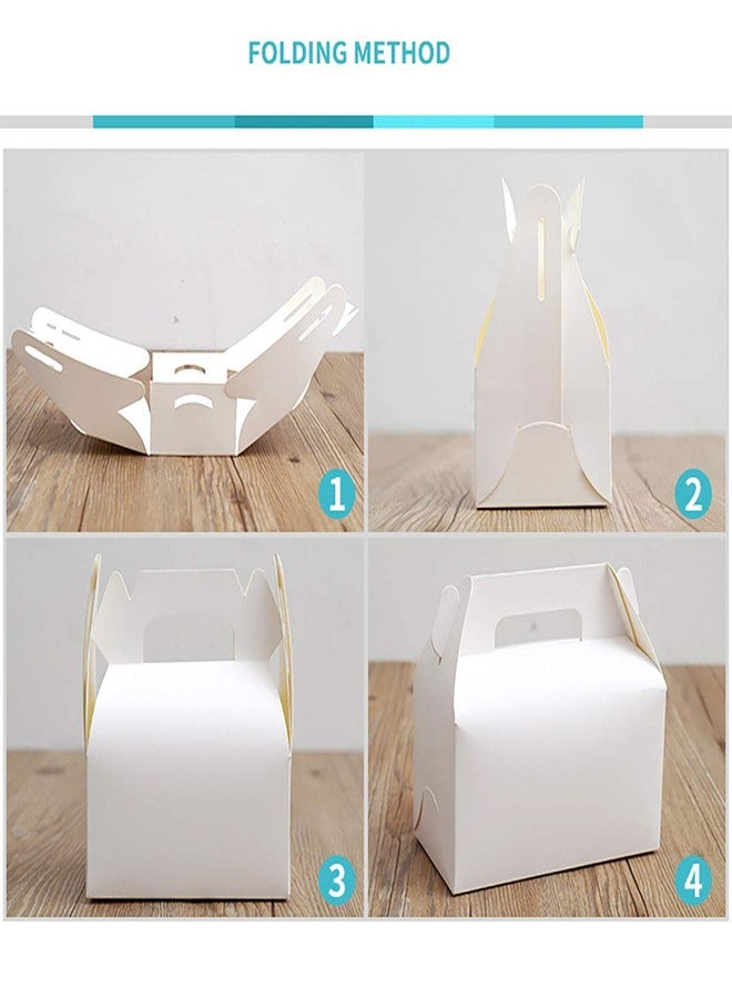 AKLVBL NICEWAY 30 Pack White Gable Gift Boxes Kraft Gift Box Candy Treat Boxes, Small Goodie Gift Boxes Treat Boxes for Wedding, Birthday Party, Baby Shower 4.5x3.2x3.3 inches - Image 4