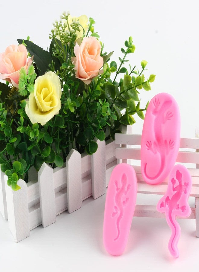 Mujiang 3D Lizard Gecko Fondant Mold Silicone Molds For Chocolate Candy Baking Resin Clay Cake Decorating Set of 3 - Image 3