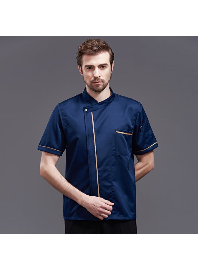 NIBEMINENT Breathable Chef Work Clothes Top for Men and Women  Summer Hotel Restaurant Canteen Back Kitchen - Image 1