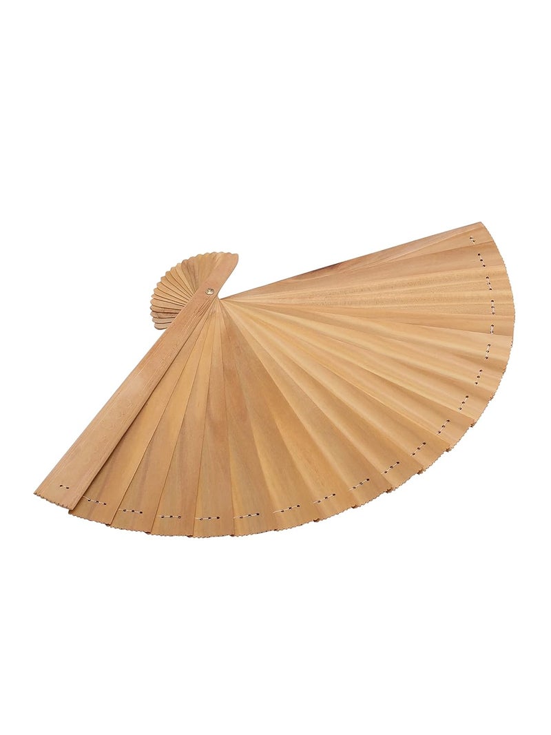 RDK Handmade Vintage Wooden Folding Hand Fan Japanese Souvenir Present Handheld Fans for Bridal Shower Marriage Kitty Party Gift Bridal Shower Favors Summer Wedding Rustic Favors Unique - Image 2