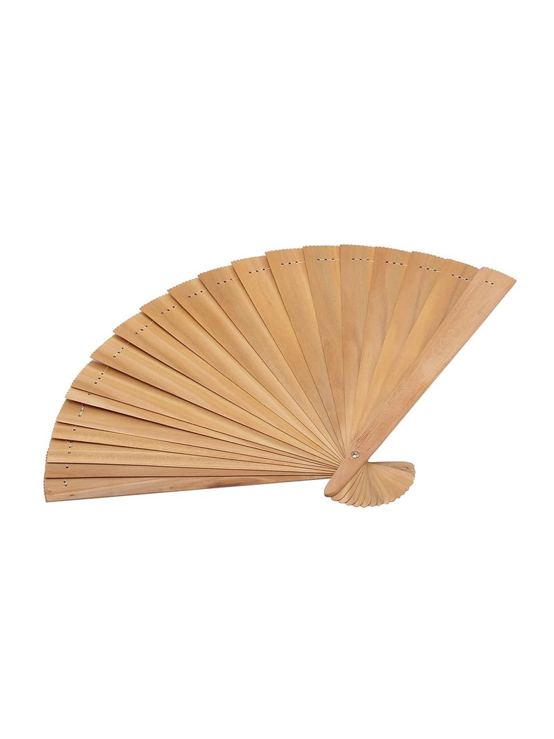 RDK Handmade Vintage Wooden Folding Hand Fan Japanese Souvenir Present Handheld Fans for Bridal Shower Marriage Kitty Party Gift Bridal Shower Favors Summer Wedding Rustic Favors Unique - Image 3